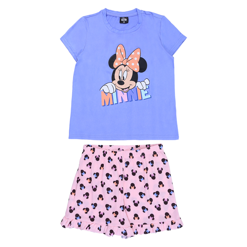 Pijama Curto Infantil Cae Estampa Minnie