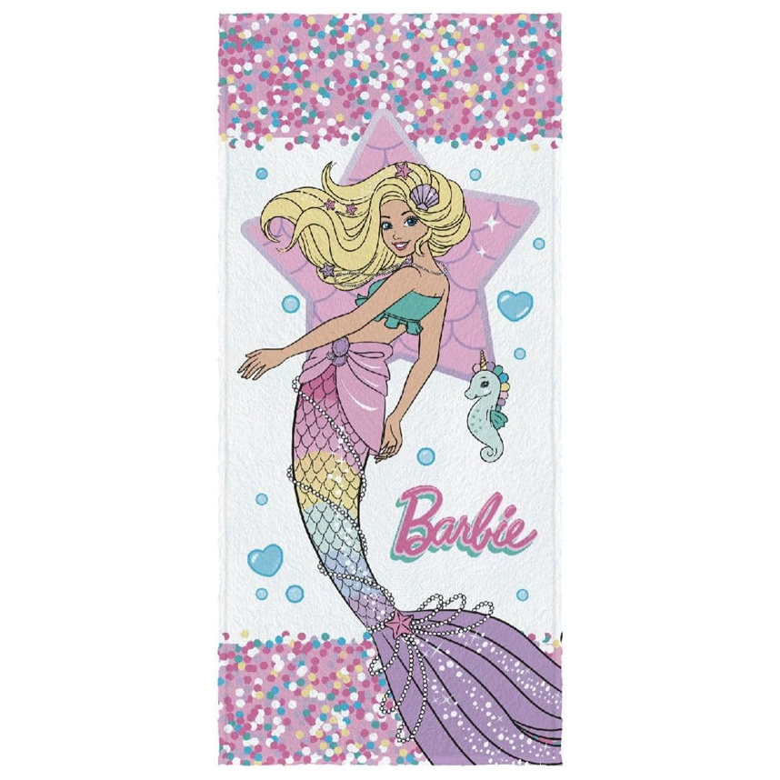 Toalha Infantil Lepper Felpa Estampa Barbie Sereia