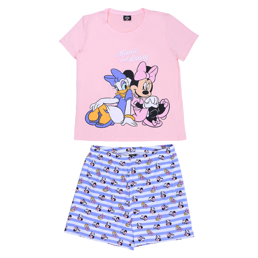Pijama Curto Juvenil Cae Estampa Minnie E Margarida
