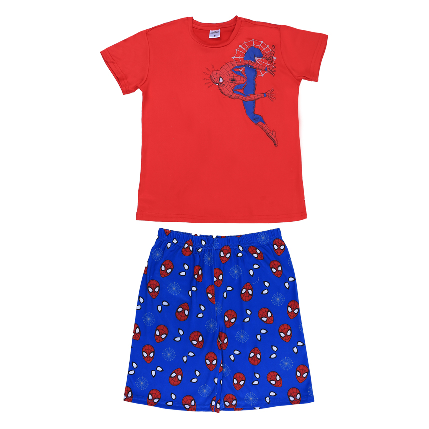 Pijama Curto Infantil Cae Estampa Spider Man