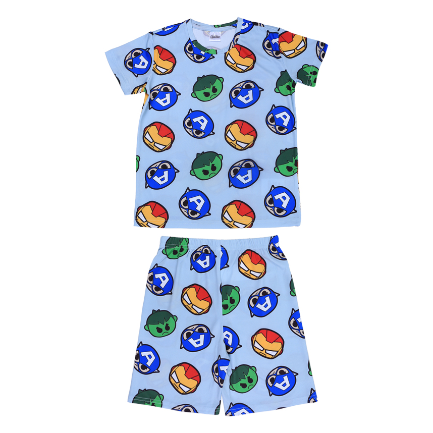 Pijama Curto Infantil Cae Estampa Vingadores Marvel