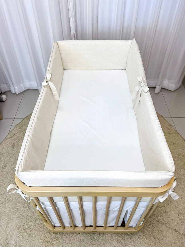 Protetor De Berço Biramar Antissufocante Liso 4 Peças