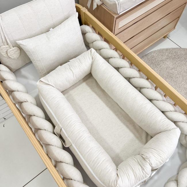 Ninho Redutor Para Bebê Biramar Linha Sleep Liso Bege