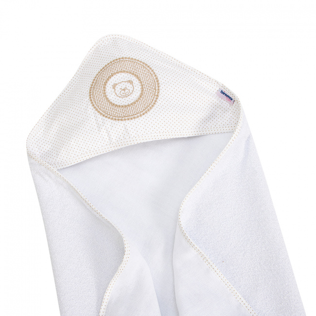 Toalha De Bebê Biramar Bordado Flores Com Capuz