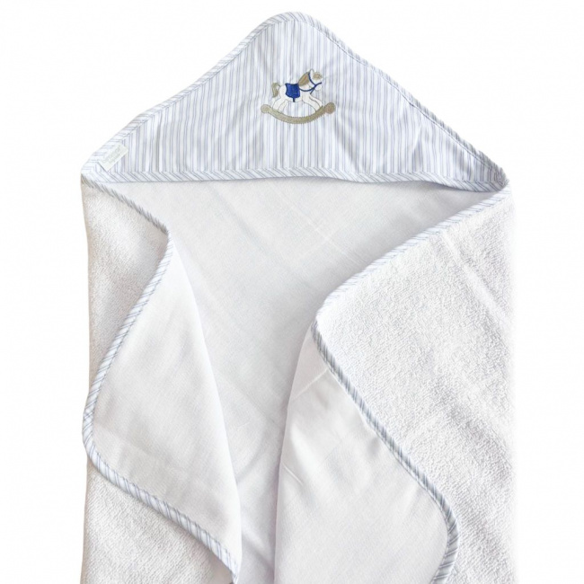 Toalha De Bebê Biramar Bordado Cavalo Com Capuz