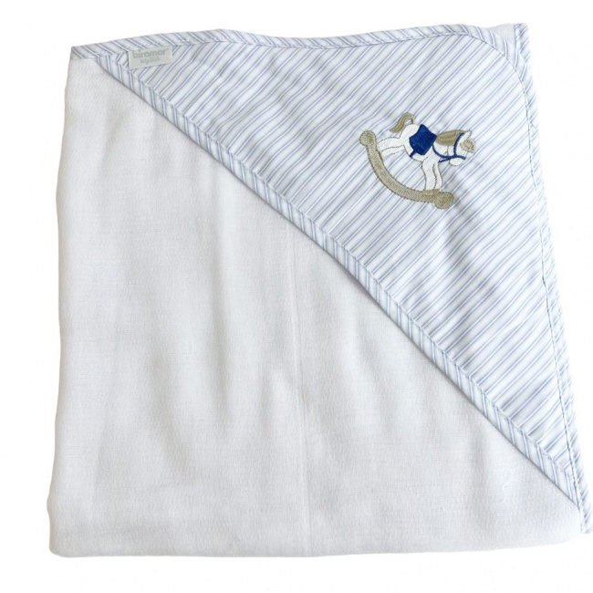 Toalha De Bebê Biramar Bordado Cavalo Com Capuz Toalha De Bebê Biramar Bordado Cavalo Com Capuz