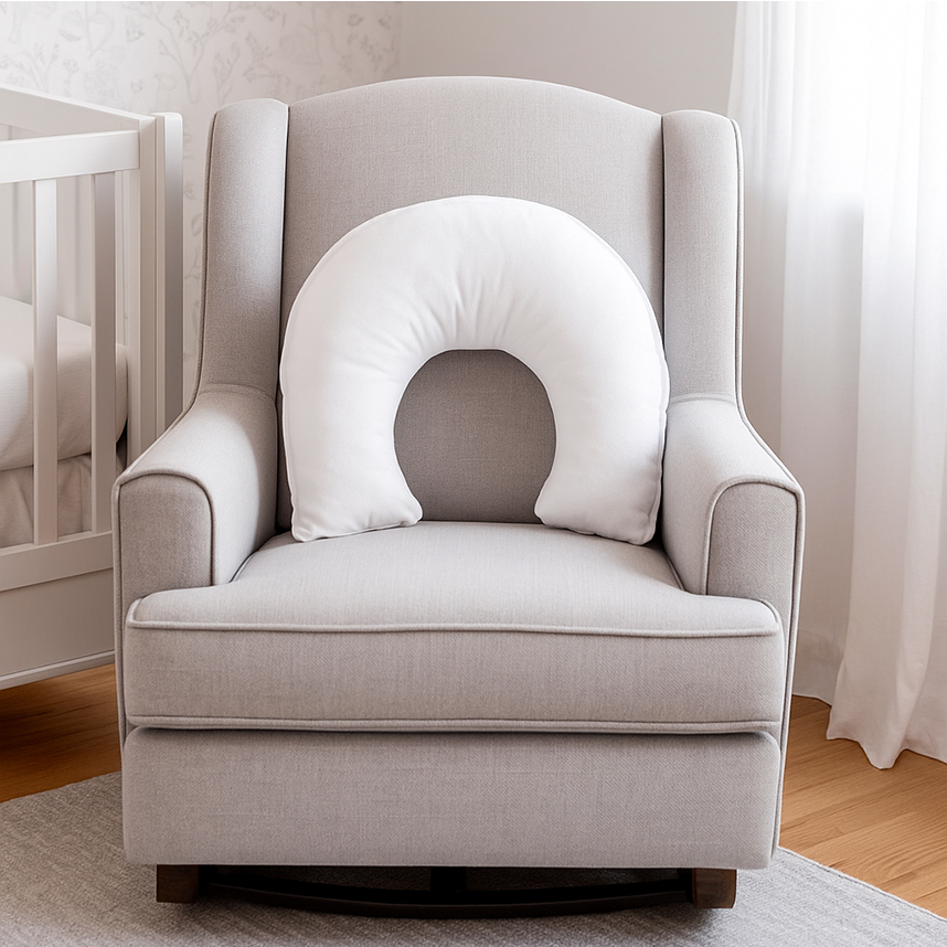 Almofada De Amamentar Biramar Tecido Liso Piquet Branca