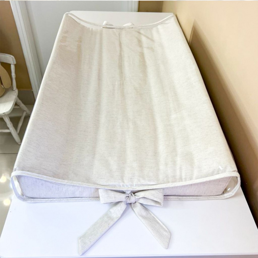 Trocador De Bebê Biramar Anatômico Liso PVC Bege