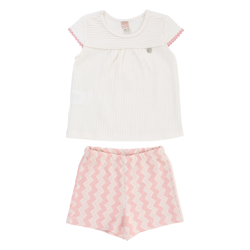 Conjunto Infantil Kookabu Blusa Alça Fio Lurex E Short