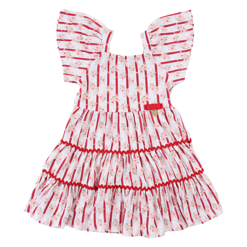 Vestido Infantil Kookabu Manga 3 Marias Estampa Floral Vestido Infantil Kookabu Manga 3 Marias Estampa Floral