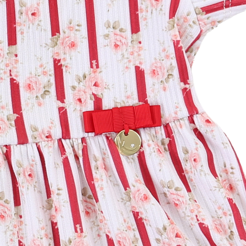 Vestido Infantil Kookabu Manga 3 Marias Estampa Floral Vestido Infantil Kookabu Manga 3 Marias Estampa Floral
