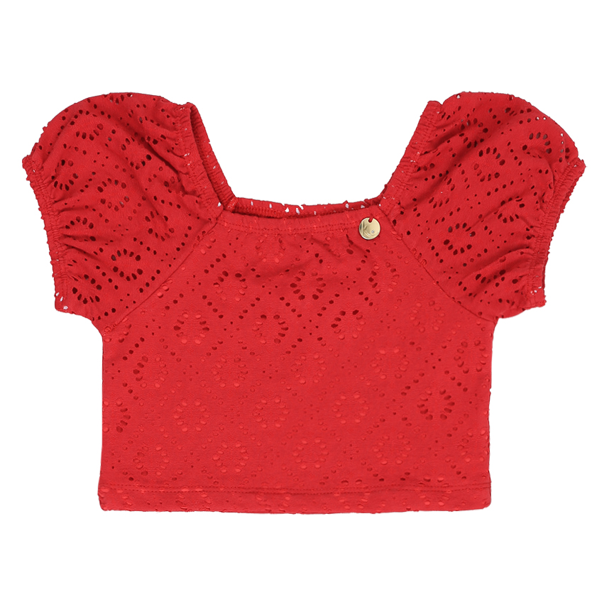 Conjunto Infantil Kookabu Blusa Em Laise E Short Conjunto Infantil Kookabu Blusa Em Laise E Short