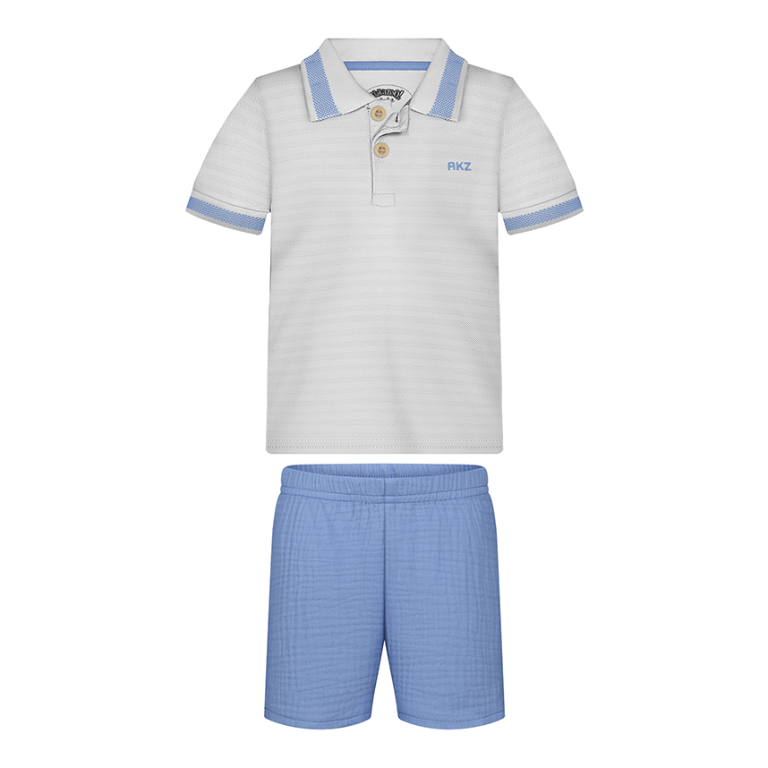Conjunto Bebê Alakazoo Camiseta Bordado AKZ E Bermuda