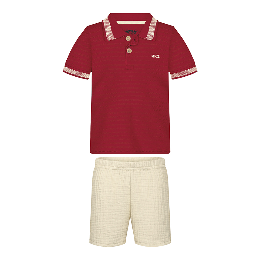 Conjunto Infantil Alakazoo Camiseta Bordado AKZ E Bermuda Conjunto Infantil Alakazoo Camiseta Bordado AKZ E Bermuda