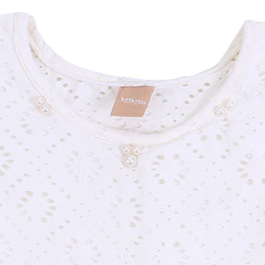 Vestido Infantil Kookabu Manga 3 Marias Com Laço