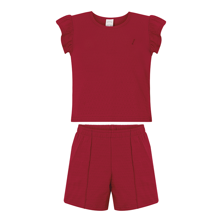 Conjunto Infantil Alakazoo Blusa Manga Curta E Short Malha Conjunto Infantil Alakazoo Blusa Manga Curta E Short Malha