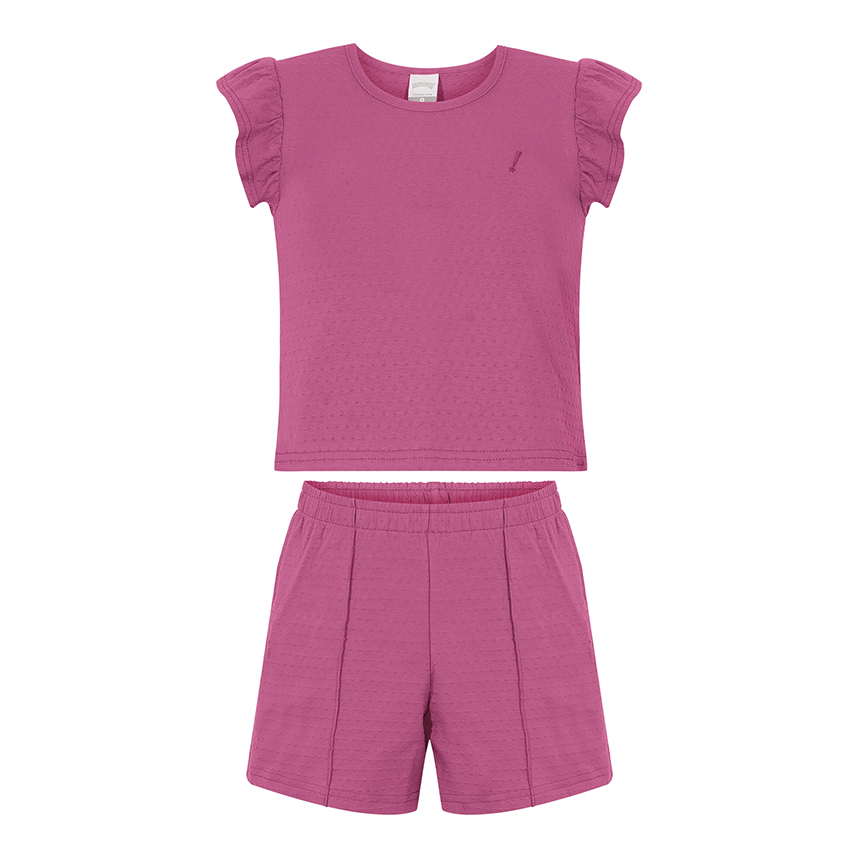 Conjunto Infantil Alakazoo Blusa Manga Curta E Short Malha Conjunto Infantil Alakazoo Blusa Manga Curta E Short Malha