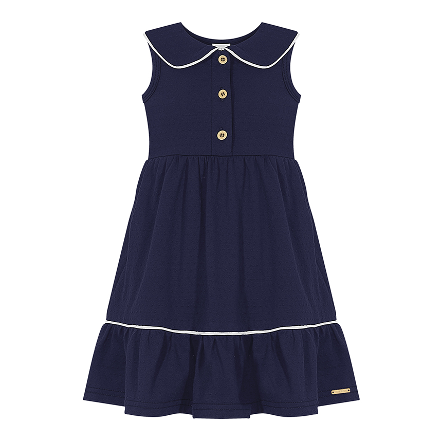 Vestido Infantil Alakazoo Gola Princesa Detalhe Babado Vestido Infantil Alakazoo Gola Princesa Detalhe Babado