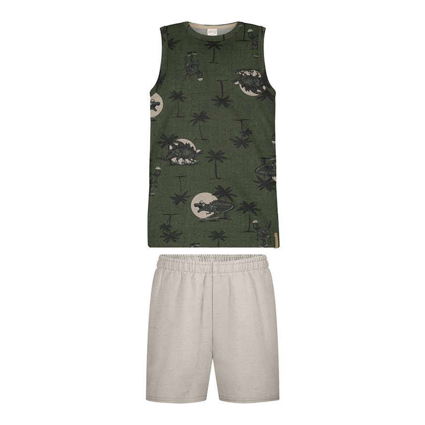 Conjunto Infantil Alakazoo Regata Estampada E Bermuda Conjunto Infantil Alakazoo Regata Estampada E Bermuda