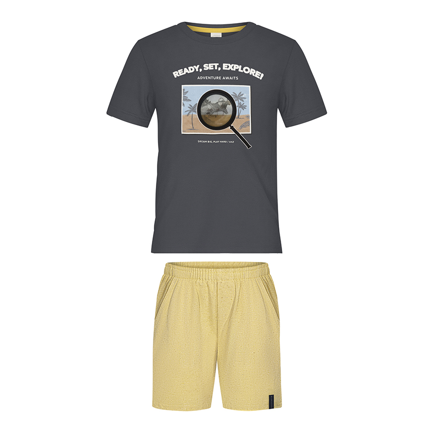 Conjunto Infantil Alakazoo Camiseta E Bermuda Ecotex Conjunto Infantil Alakazoo Camiseta E Bermuda Ecotex