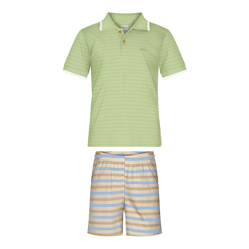 Conjunto Infantil Alakazoo Camiseta Gola Polo E Bermuda Conjunto Infantil Alakazoo Camiseta Gola Polo E Bermuda