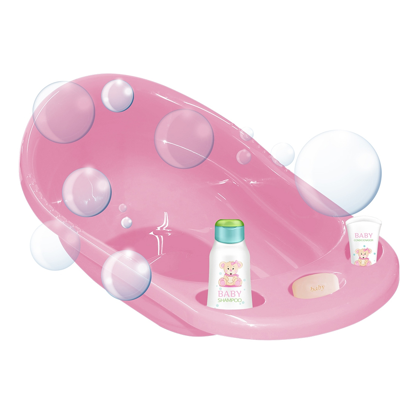 Banheira Bebê Monte Líbano Rosa 24 Litros