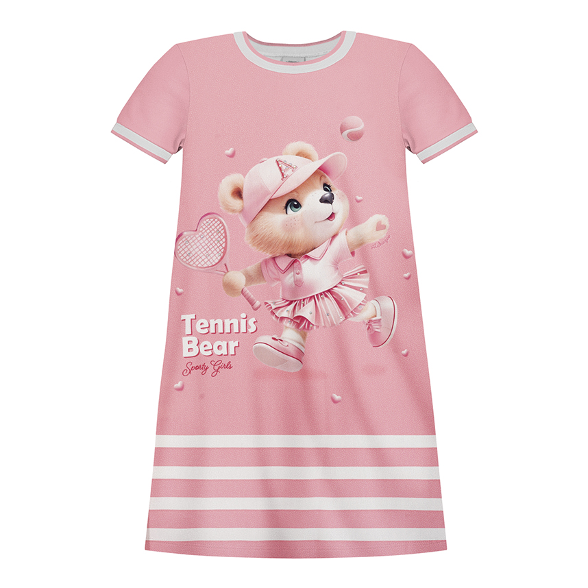 Vestido Infantil Alakazoo Estampa Ursa Moletinho Soft Vestido Infantil Alakazoo Estampa Ursa Moletinho Soft
