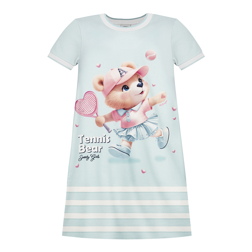 Vestido Infantil Alakazoo Estampa Ursa Moletinho Soft Vestido Infantil Alakazoo Estampa Ursa Moletinho Soft