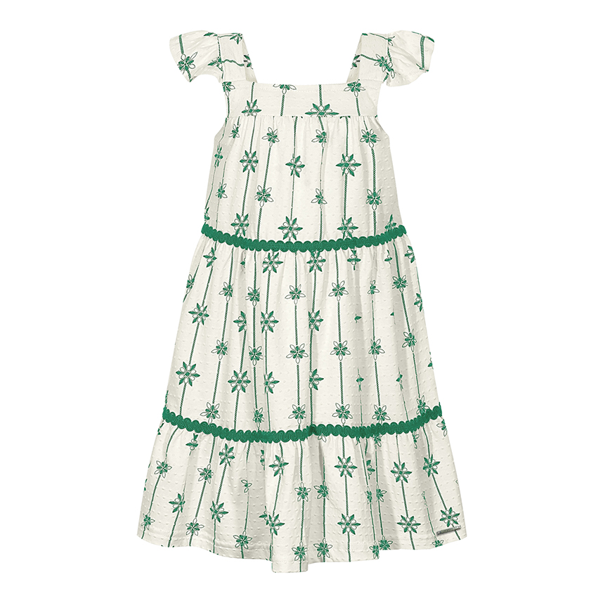 Vestido Infantil Alakazoo Alça Babado Estampado Vestido Infantil Alakazoo Alça Babado Estampado