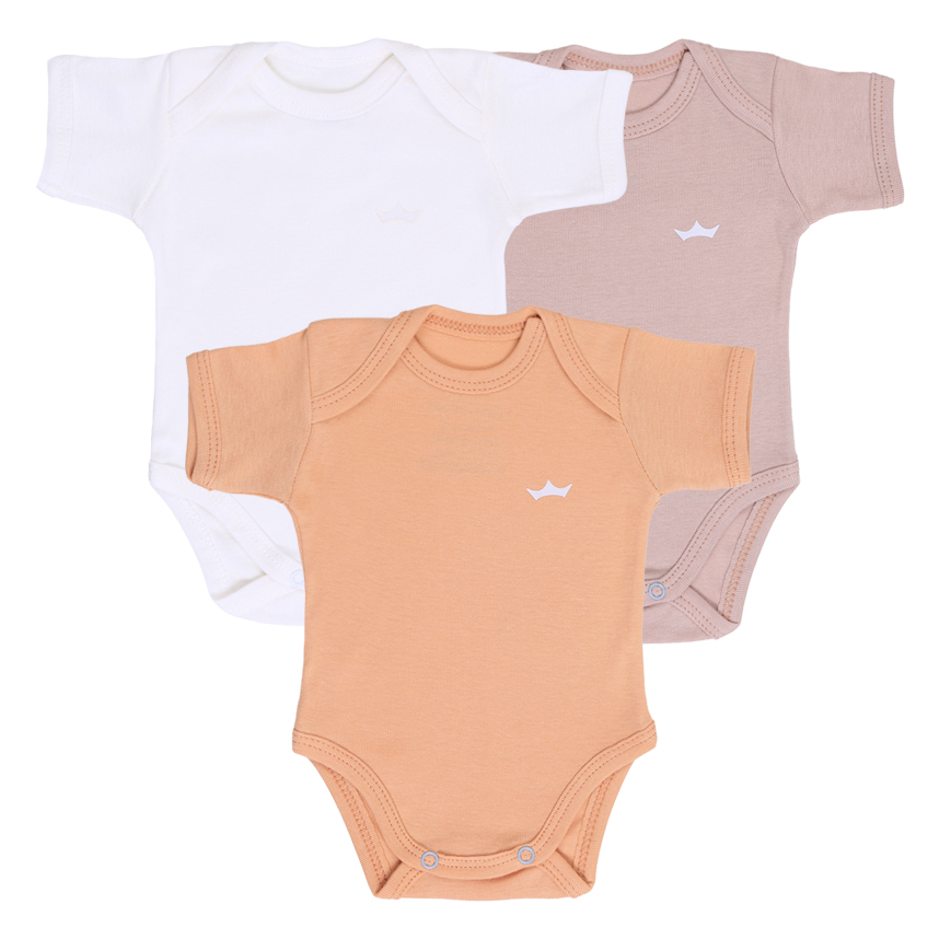 Kit Body Bebê Best Club Manga Curta Com 3 Peças