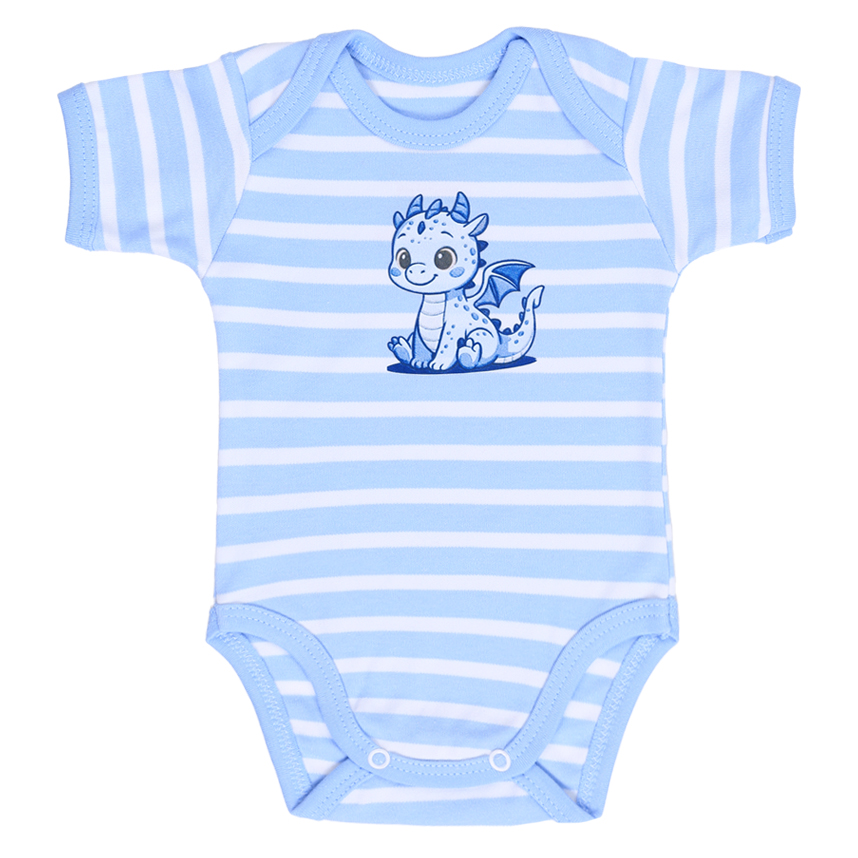 Kit Body Bebê Best Club Bordado Dinossauro Com 3 Peças Kit Body Bebê Best Club Bordado Dinossauro Com 3 Peças