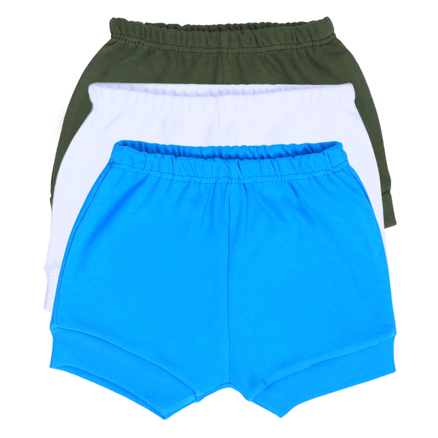 Kit Short Bebê Best Club Suedine Menino Com 3 Peças