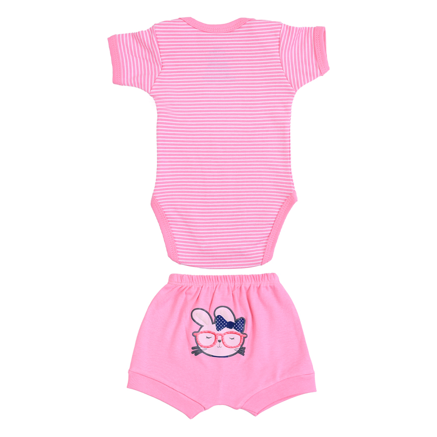 Conjunto Bebê Best Club Body E Short Estampa Coelha Conjunto Bebê Best Club Body E Short Estampa Coelha