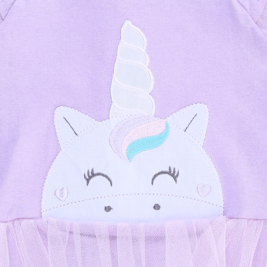 Banho De Sol Bebê Sonho Meu Estampa Únicornio Detalhe Tule