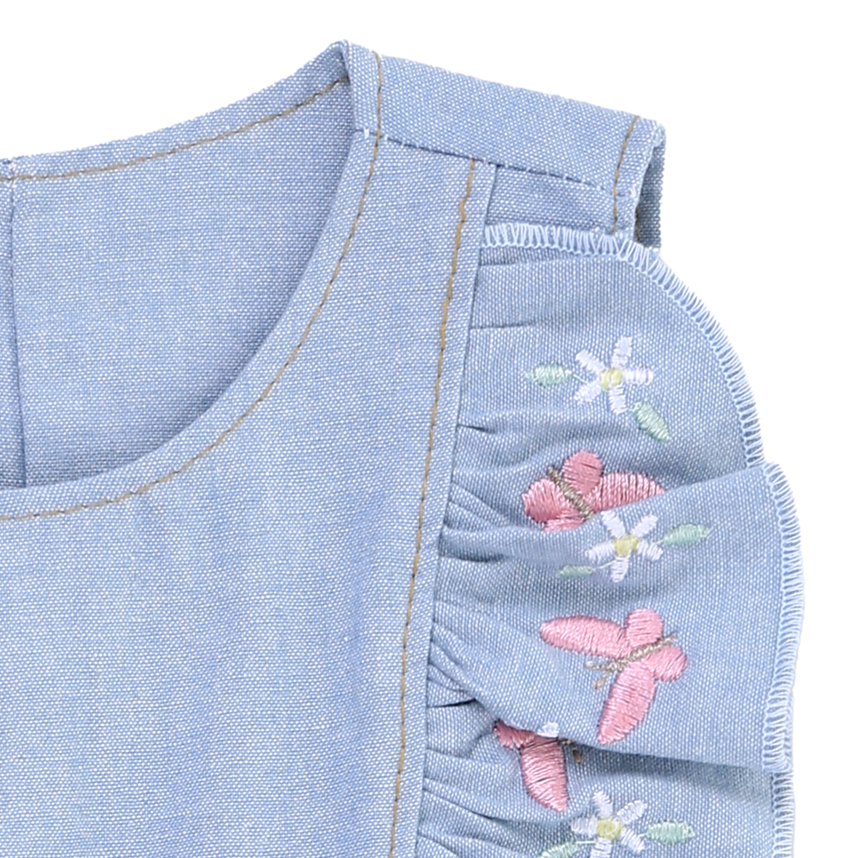 Banho De Sol Bebê Sonho Meu Babado Bordado Borboletas