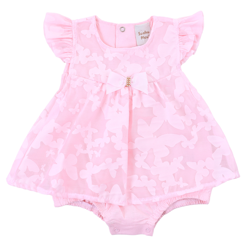 Banho De Sol Bebê Sonho Meu Com  Laço Tule E Borboletas