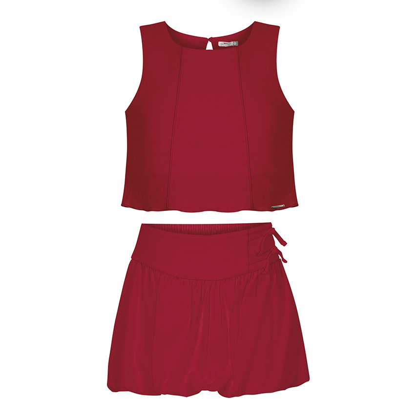 Conjunto Infantil Alakazoo Cropped  Regata E Saia Balonê Conjunto Infantil Alakazoo Cropped  Regata E Saia Balonê