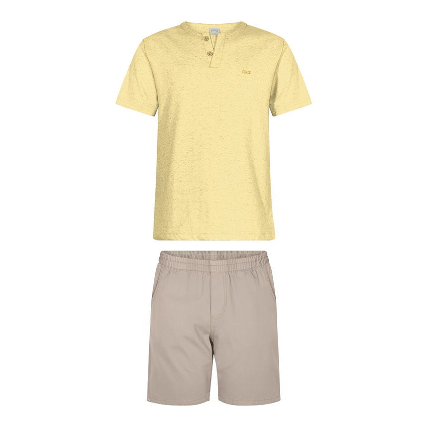 Conjunto Infantil Alakazoo Camiseta Meia Malha E Bermuda Conjunto Infantil Alakazoo Camiseta Meia Malha E Bermuda