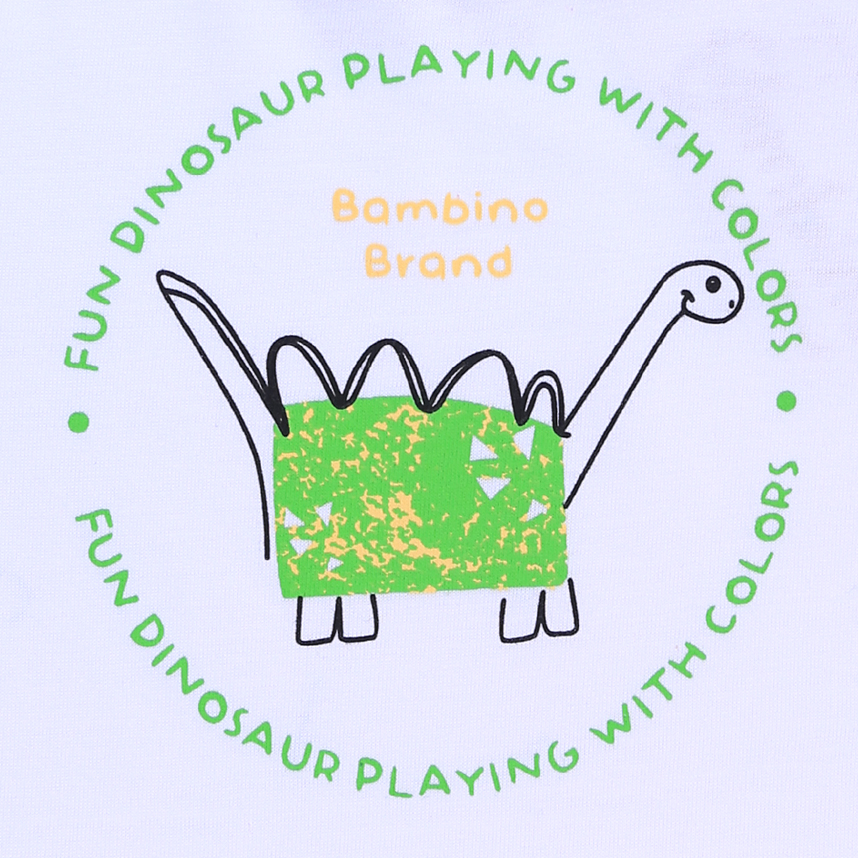 Macacão Curto Bebê Bambino Estampa Dinossauro Macacão Curto Bebê Bambino Estampa Dinossauro