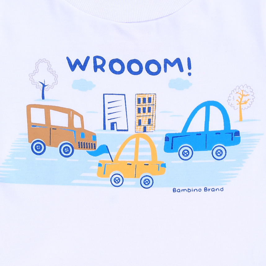 Macacão Curto Bebê Bambino Estampa Carros Macacão Curto Bebê Bambino Estampa Carros