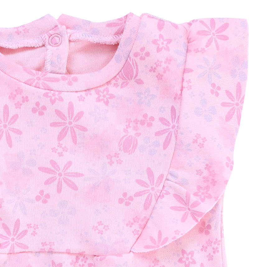 Macacão Curto Bebê Bambino Estampa Floral Macacão Curto Bebê Bambino Estampa Floral