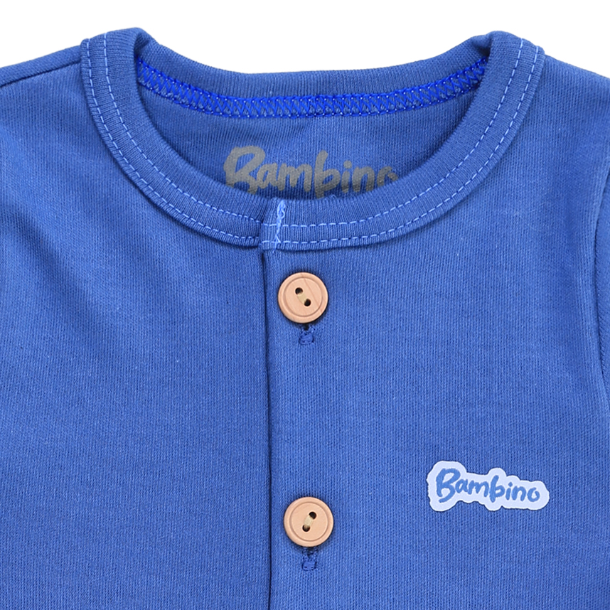 Macacão Curto Bebê Bambino Liso Detalhe Botões Macacão Curto Bebê Bambino Liso Detalhe Botões