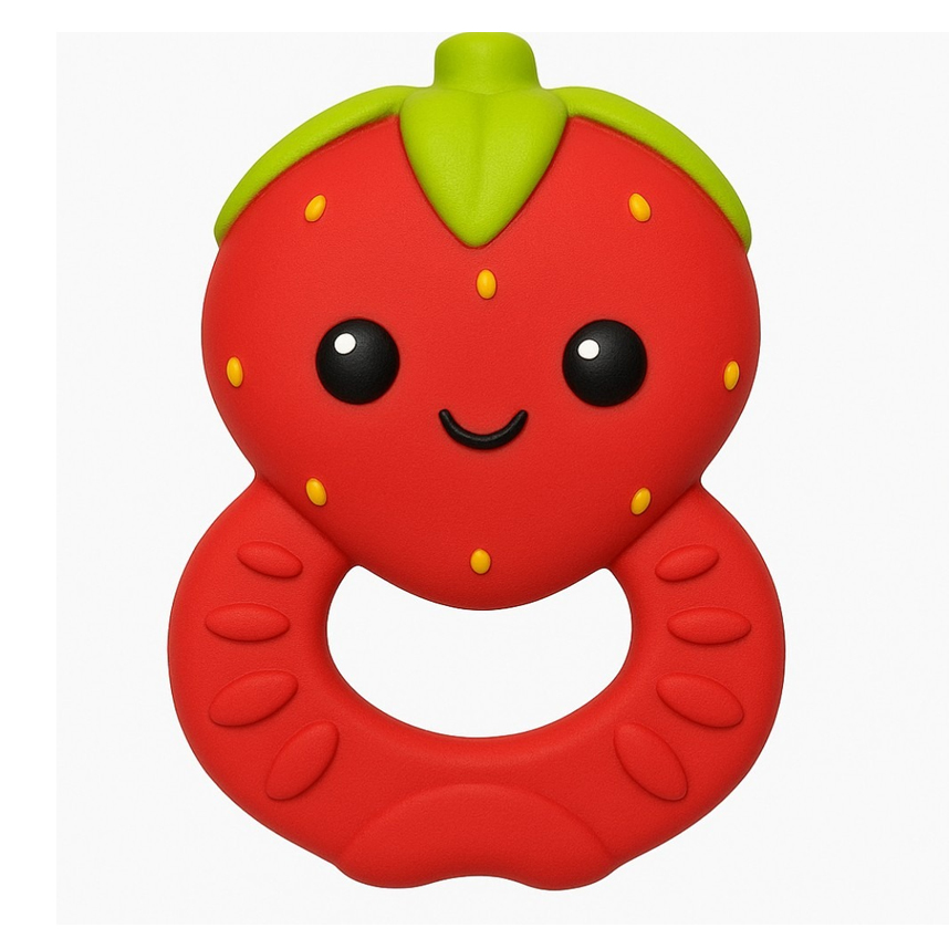 Mordedor Para Bebê Textoy Formato Morango