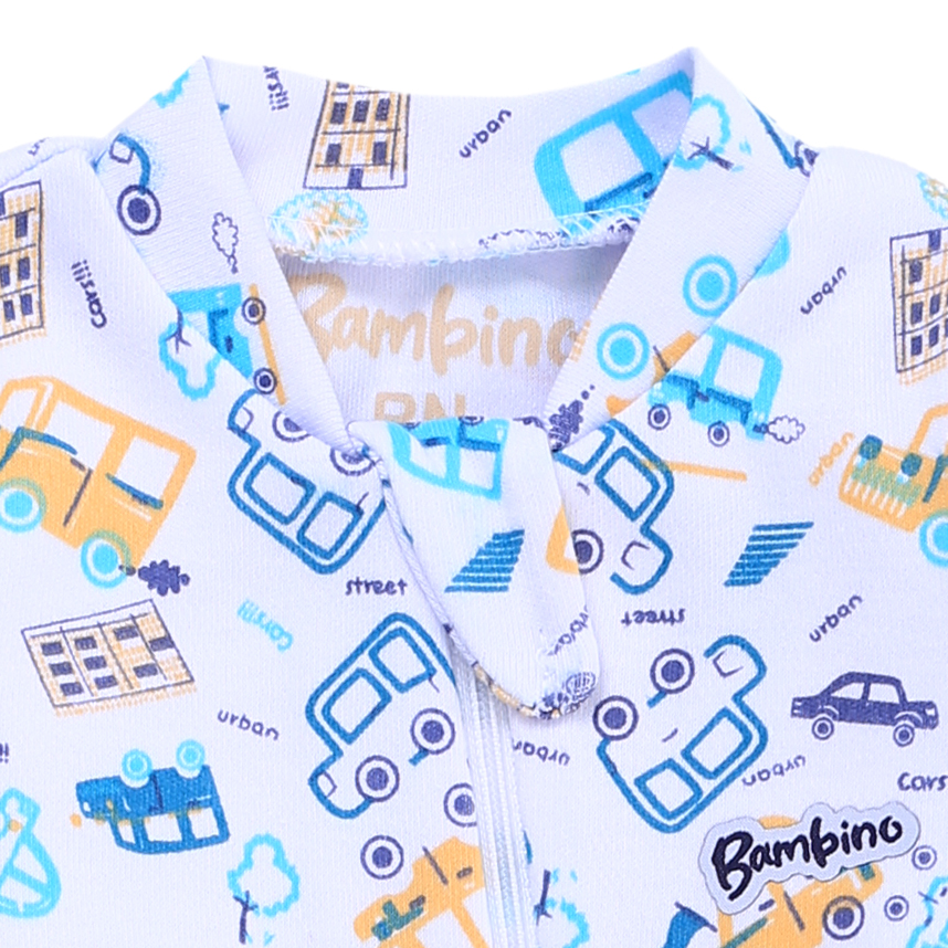 Macacão Longo Bebê Bambino Estampa Carros Em Suedine Macacão Longo Bebê Bambino Estampa Carros Em Suedine