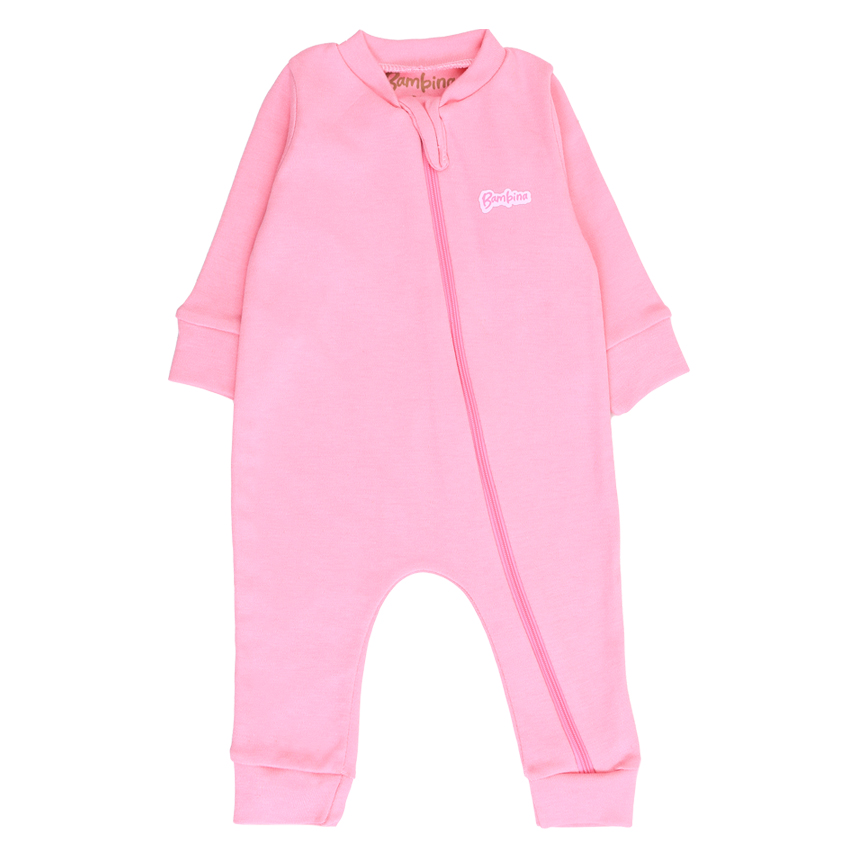 Macacão Longo Bebê Bambino Liso Em Suedine