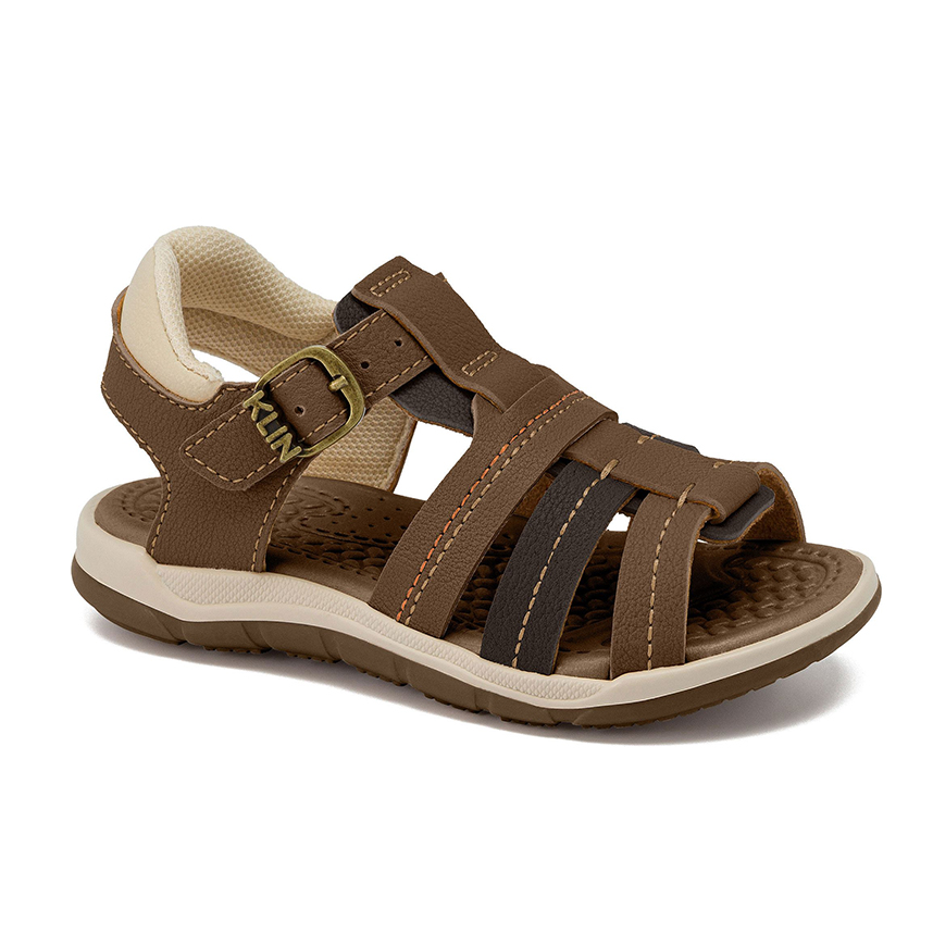 Sandália Infantil Klin Com Fivela E Três Tiras