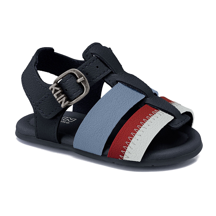 Sandália Bebê Klin Duas Tiras Fecho Fivela