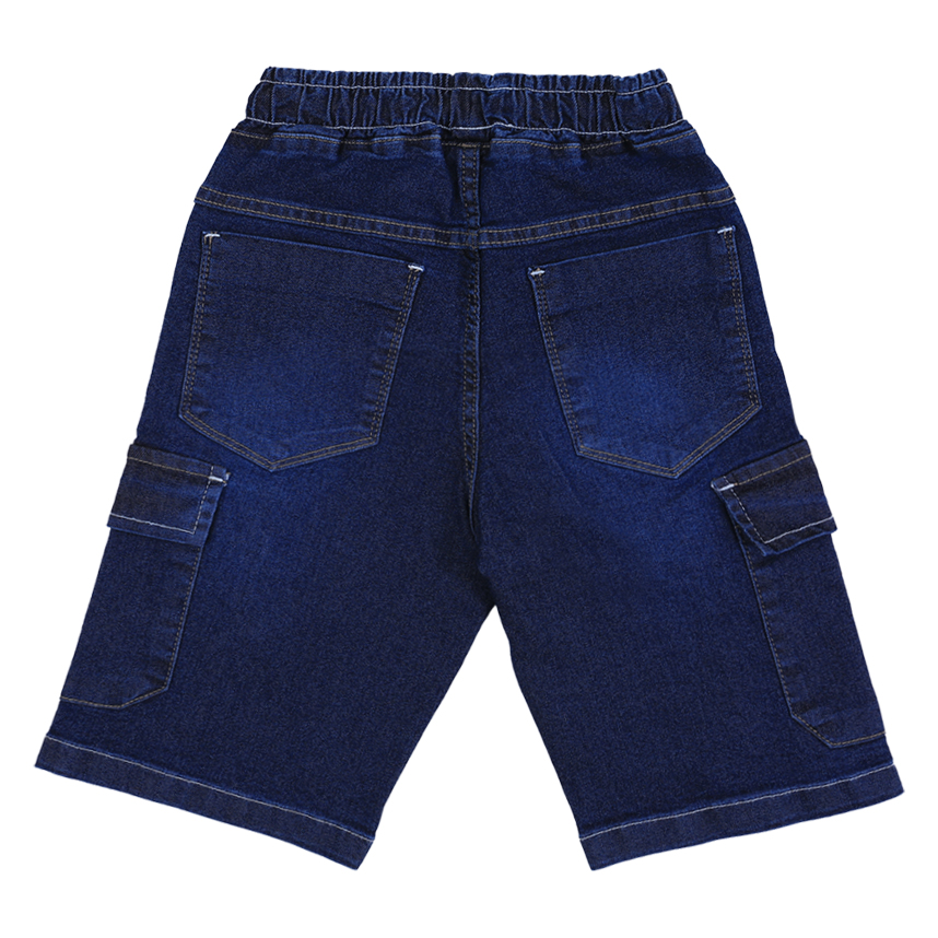 Bermuda Jeans Infantil Perbol Bolso Cargo Com Cordão Bermuda Jeans Infantil Perbol Bolso Cargo Com Cordão