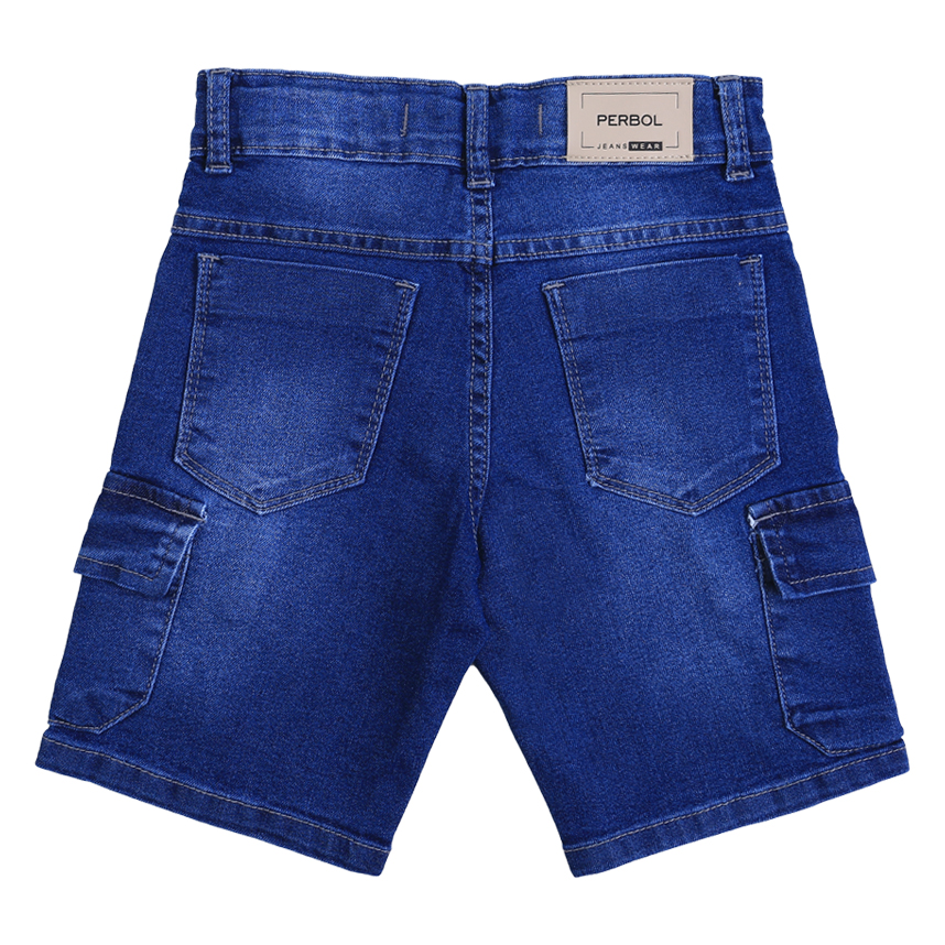 Bermuda Jeans Infantil Perbol Bolso Cargo