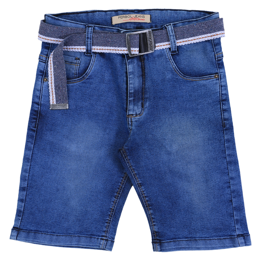 Bermuda Jeans Infantil Perbol Used Leve Com Cinto